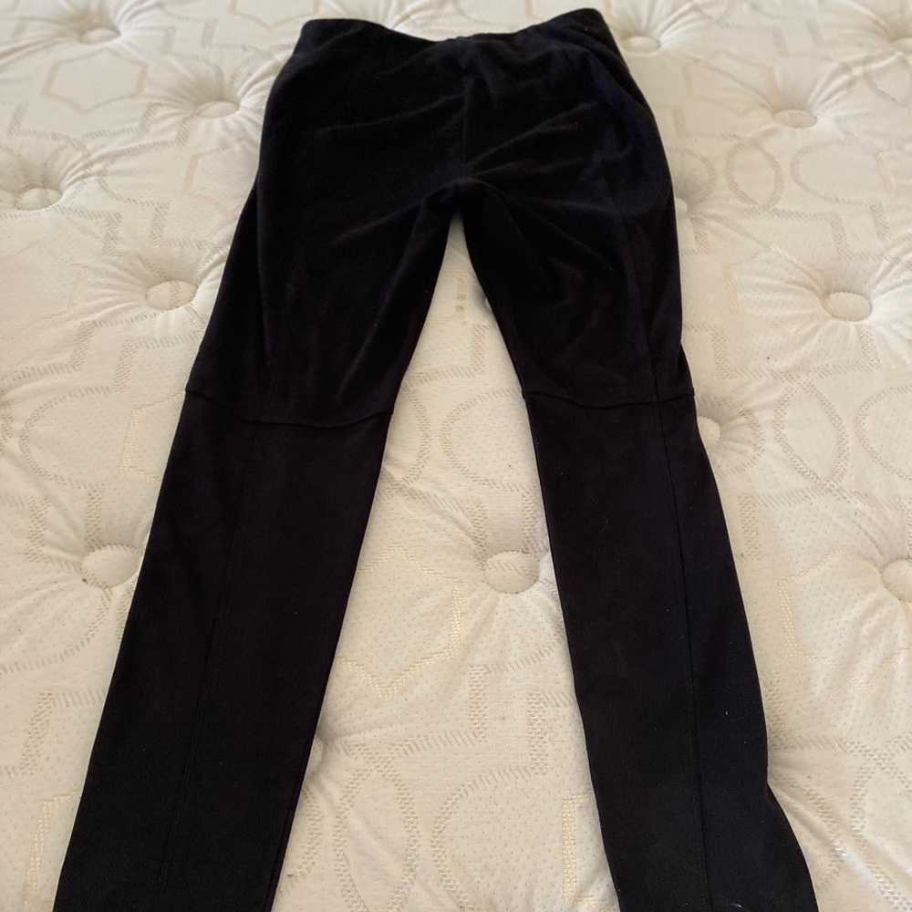 Lysse Brand Black Faux Suede Leggings Sz. M - Picture 3 of 5